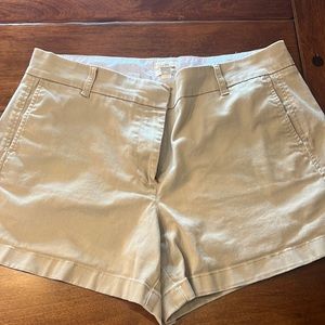 J Crew tan shorts size 12